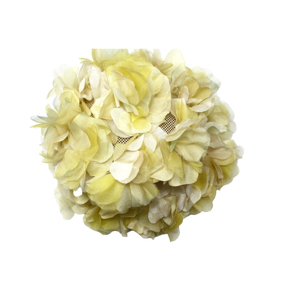 Vintage Yellow Gauze Petal Flower Cloche Hat Sunny Day Garden Party - Hey Viv - Picture 5 of 7